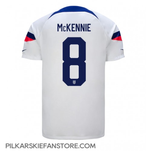 Tanie Strój piłkarski Stany Zjednoczone Weston McKennie #8 Koszulka Podstawowej MŚ 2022 Krótkie Rękawy
